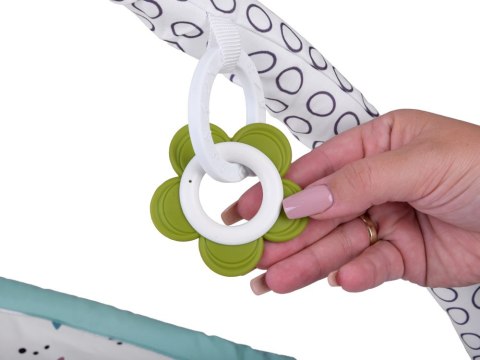 JOKOMISIADA Duża Edukacyjna Mata dla niemowląt + miękka Podusia wałek + zabawki ZA5824