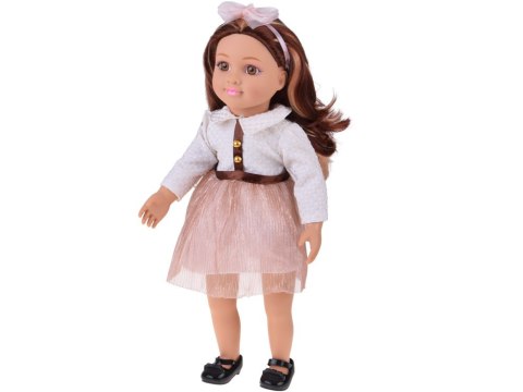 JOKOMISIADA Duża urocza lalka 48cm w sukience + wbudowana melodia i miękki tułów ZA5842