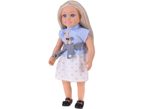 JOKOMISIADA Duża urocza lalka 48cm w sukience + wbudowana melodia i miękki tułów ZA5843