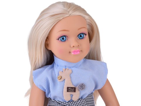 JOKOMISIADA Duża urocza lalka 48cm w sukience + wbudowana melodia i miękki tułów ZA5843