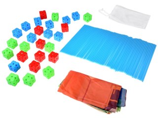 JOKOMISIADA Duży Zestaw SŁOMKI KONSTRUKCYJNE kreatywne klocki do budowania 89el ZA5907