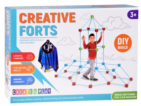 JOKOMISIADA Duży Zestaw SŁOMKI KONSTRUKCYJNE kreatywne klocki do budowania 89el ZA5907