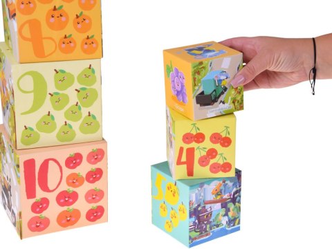 JOKOMISIADA Edukacyjne puzzle sześcienne dla dzieci - kreatywna układanka 10szt. ZA5868