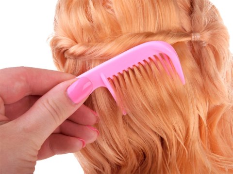 JOKOMISIADA Głowa do czesania 20 cm LALKA BLONDYNKA z akcesoriami fryzjerskimi ZA5837