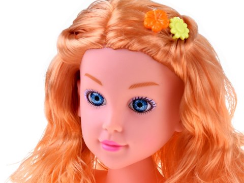 JOKOMISIADA Głowa do czesania 20 cm LALKA BLONDYNKA z akcesoriami fryzjerskimi ZA5837