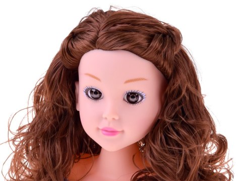 JOKOMISIADA Głowa do czesania 20 cm LALKA SZATYNKA z akcesoriami fryzjerskimi ZA5838