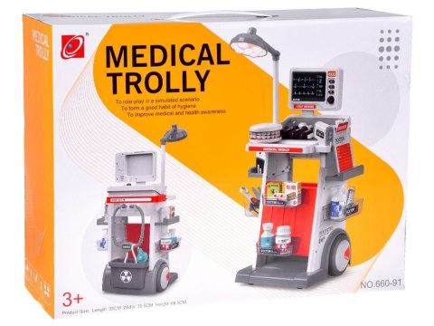 JOKOMISIADA Interaktywny WÓZEK LEKARSKI Zestaw do zabawy w lekarza i dentystę ZA5874