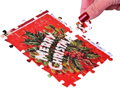 JOKOMISIADA Kalendarz adwentowy PUZZLE - 24 świąteczne układanki w stylu VINTAGE ZA5885