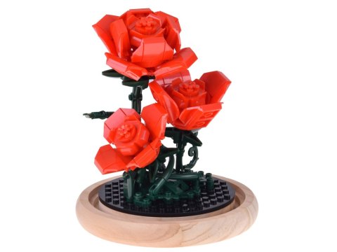 JOKOMISIADA Klocki konstrukcyjne Podświetlana RÓŻA pod kopułą - kwiaty 219-ele ZA5901