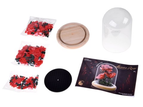 JOKOMISIADA Klocki konstrukcyjne Podświetlana RÓŻA pod kopułą - kwiaty 219-ele ZA5901