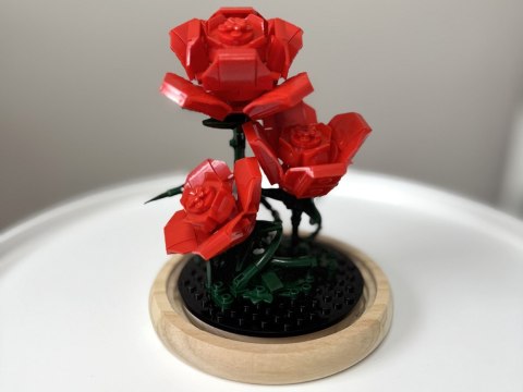 JOKOMISIADA Klocki konstrukcyjne Podświetlana RÓŻA pod kopułą - kwiaty 219-ele ZA5901