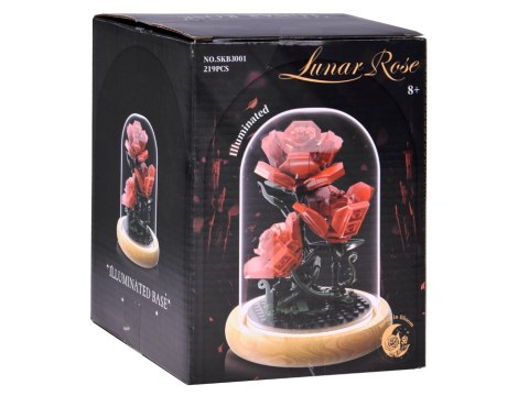 JOKOMISIADA Klocki konstrukcyjne Podświetlana RÓŻA pod kopułą - kwiaty 219-ele ZA5901