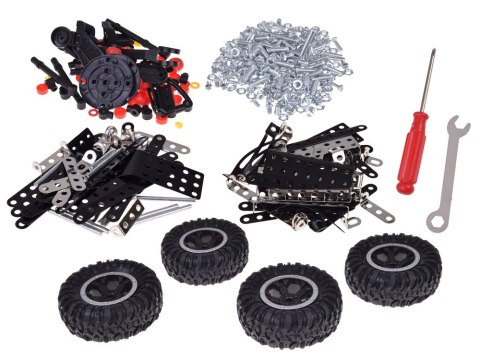 JOKOMISIADA Klocki konstrukcyjne metalowa CIĘŻARÓWKA terenowa + narzędzia 475ele ZA5899