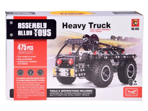 JOKOMISIADA Klocki konstrukcyjne metalowa CIĘŻARÓWKA terenowa + narzędzia 475ele ZA5899