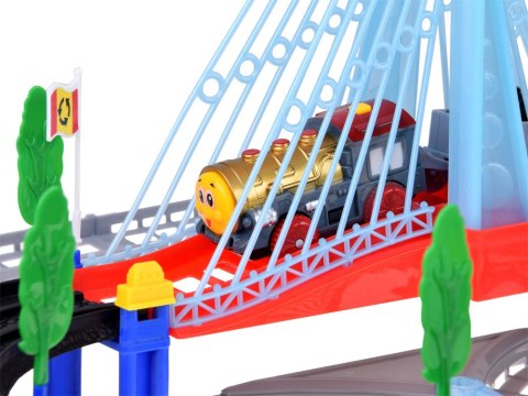 JOKOMISIADA Kolejka Elektryczna 2w1 Lokomotywa z Wagonami + Tor i Autobus ZA5886