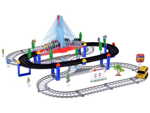 JOKOMISIADA Kolejka Elektryczna 2w1 Lokomotywa z Wagonami + Tor i Autobus ZA5886