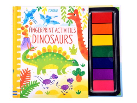 JOKOMISIADA Kreatywna książeczka do malowania palcami DINOZAURY 64str 7 kolorów AP0048
