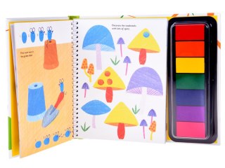 JOKOMISIADA Kreatywna książeczka do malowania palcami OGRÓD 64str 7 kolorów AP0049