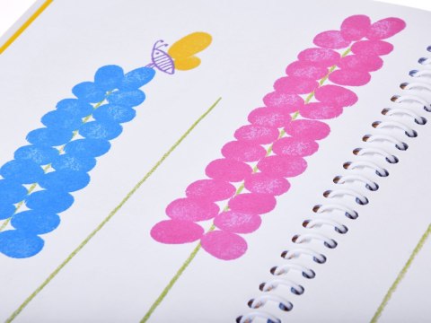 JOKOMISIADA Kreatywna książeczka do malowania palcami OGRÓD 64str 7 kolorów AP0049