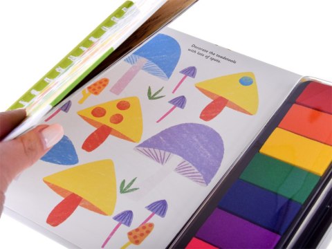 JOKOMISIADA Kreatywna książeczka do malowania palcami OGRÓD 64str 7 kolorów AP0049