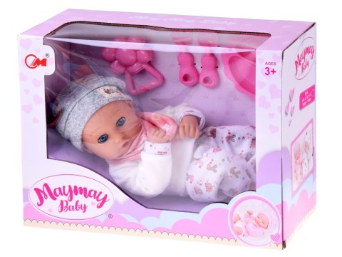 JOKOMISIADA Lalka BOBAS 32cm z ruchomymi oczkami + akcesoria do karmienia ZA5833