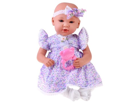 JOKOMISIADA Lalka BOBAS interaktywna 46cm - w liliowej sukience + akcesoria ZA5834