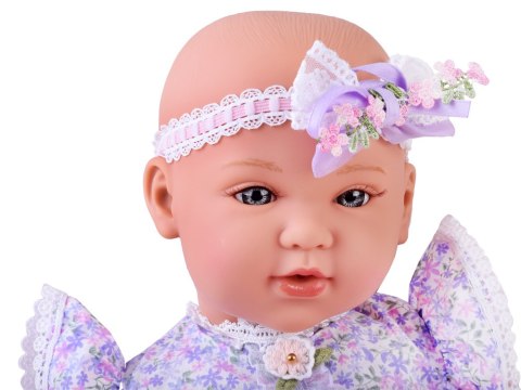 JOKOMISIADA Lalka BOBAS interaktywna 46cm - w liliowej sukience + akcesoria ZA5834