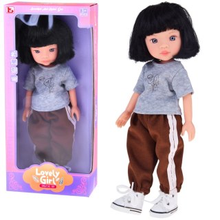 JOKOMISIADA Lovely Girl Lalka z krótkimi czarnymi włosami w sportowym stroju 33cm ZA5849