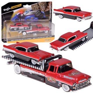 JOKOMISIADA Maisto Licencjonowane Auta Metalowe Chevrolet Flatbed 1957 i Bel Air ZA5864