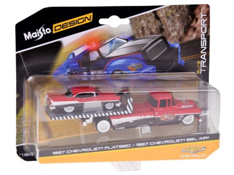 JOKOMISIADA Maisto Licencjonowane Auta Metalowe Chevrolet Flatbed 1957 i Bel Air ZA5864