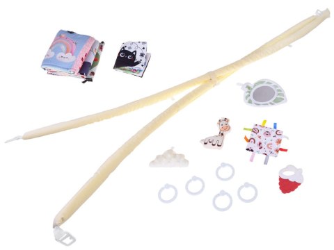 JOKOMISIADA Mata Edukacyjna z Pałąkiem + Zabawki Gryzak Książeczka Kontrastowa ZA5827