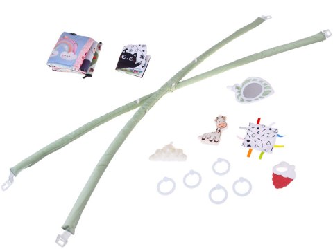 JOKOMISIADA Mata Edukacyjna z Pałąkiem + Zabawki Gryzak Książeczka Kontrastowa ZA5828