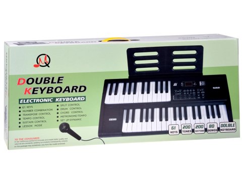 JOKOMISIADA Organy KEYBOARD 61-klawiszy z funkcją podziału SPLIT + mikrofon IN0185