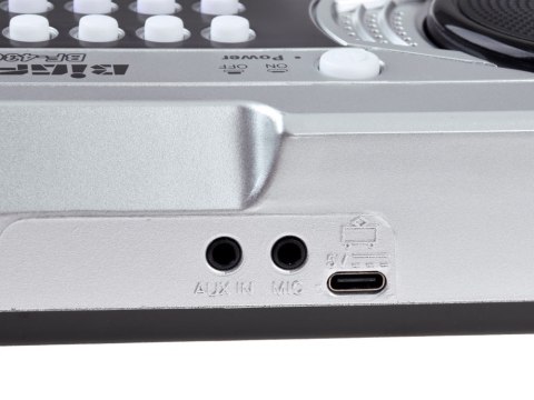 JOKOMISIADA Organy mini KEYBOARD 37-klawiszy + mikrofon SREBRNY IN0183