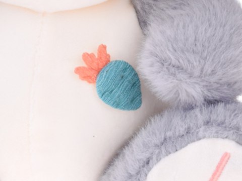 JOKOMISIADA Pluszowy Królik 40 cm Uroczy szary JAGÓDEK z zaginanymi uszami ZA5922