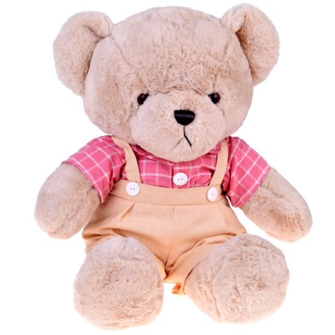 JOKOMISIADA Pluszowy MIŚ - beżowy Filip 58cm w różowej VINTAGE koszuli ZA5923 A