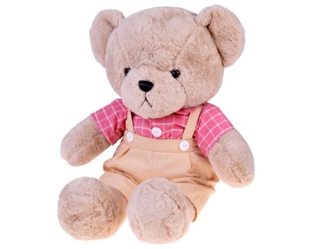 JOKOMISIADA Pluszowy MIŚ - beżowy Filip 58cm w różowej VINTAGE koszuli ZA5923 A