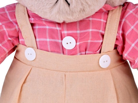 JOKOMISIADA Pluszowy MIŚ - beżowy Filip 58cm w różowej VINTAGE koszuli ZA5923 A