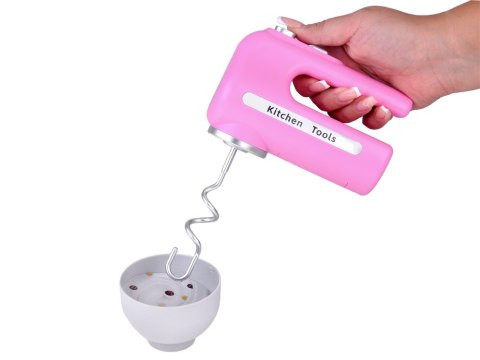 JOKOMISIADA Różowy interaktywny MIKSER z dwoma końcówkami Robot kuchenny + miska ZA5869