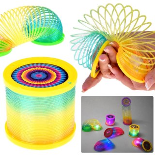 JOKOMISIADA Sprężynka tęczowa DISCO 2w1 - Kolorowe oświetlenie LED i projektor ZA5890