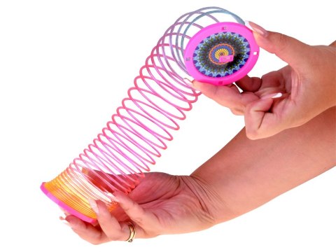 JOKOMISIADA Sprężynka tęczowa DISCO 2w1 - Kolorowe oświetlenie LED i projektor ZA5890