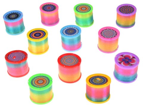 JOKOMISIADA Sprężynka tęczowa DISCO 2w1 - Kolorowe oświetlenie LED i projektor ZA5890