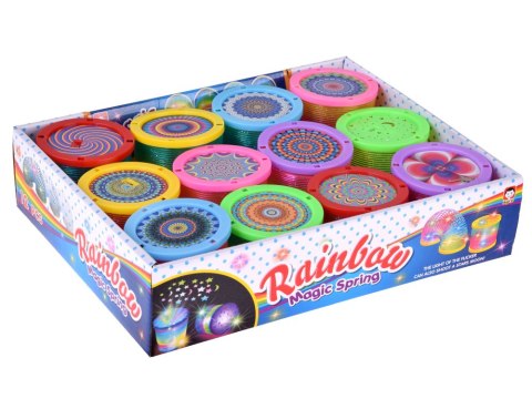 JOKOMISIADA Sprężynka tęczowa DISCO 2w1 - Kolorowe oświetlenie LED i projektor ZA5890