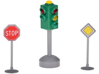 JOKOMISIADA Sygnalizacja świetlna z dźwiękiem i światłem + 2 znaki drogowe ZA5845