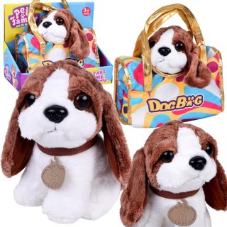 JOKOMISIADA Urocza Maskotka Piesek w Torebce przytulanka dla dziecka ZA5856