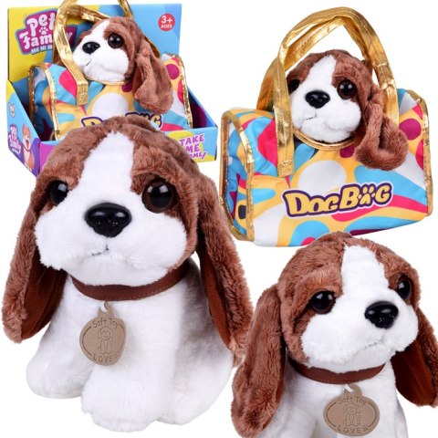 JOKOMISIADA Urocza Maskotka Piesek w Torebce przytulanka dla dziecka ZA5856