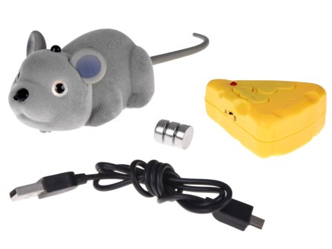 JOKOMISIADA Urocza Myszka na pilota z czujnikiem sensorycznym zabawka dla kota RC0730