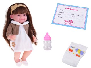 JOKOMISIADA Urocza lalka Tosia z miękkiej gumy długie włosy sukienka 30 cm ZA5832