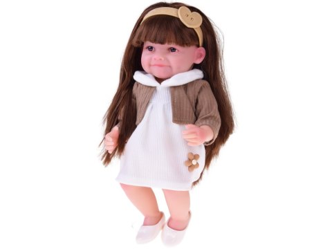 JOKOMISIADA Urocza lalka Tosia z miękkiej gumy długie włosy sukienka 30 cm ZA5832
