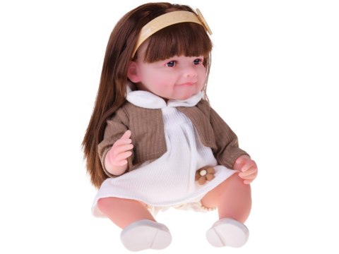 JOKOMISIADA Urocza lalka Tosia z miękkiej gumy długie włosy sukienka 30 cm ZA5832